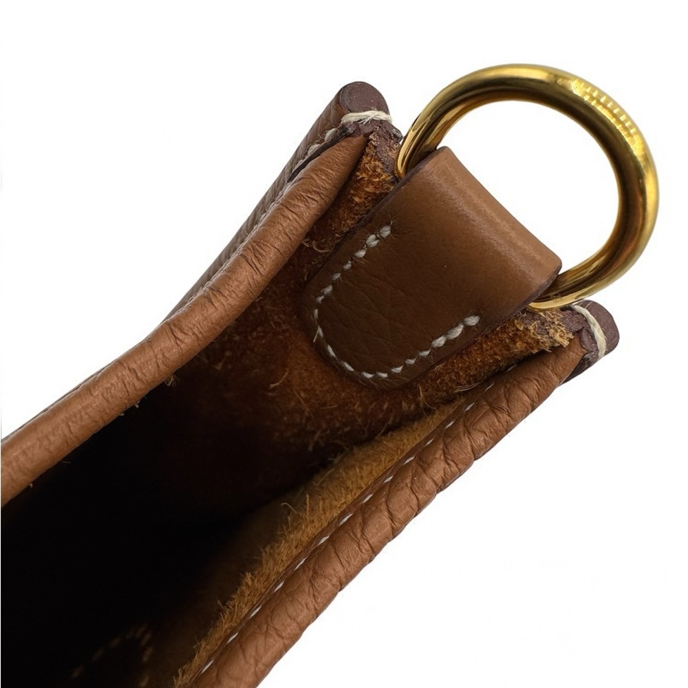 💞Authentic💞Hermès Mini Evelyne TPM Gold/Brown - Picture 8 of 15